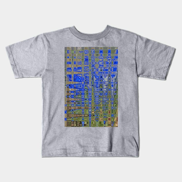Blue Wave Kids T-Shirt by Art Quilts by Rhonda